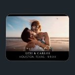 Photo & Calligraphy 3B Mod-w Dark Save the Date Magnet<br><div class="desc">Send your guests a chic save the date by using your photo and this calligraphy save the date message.  This magnet has a darker section at the bottom to see the save the date.</div>