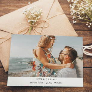 Photo & Calligraphy 3B Mod W Save the Date Invitation