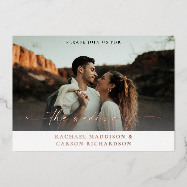 Photo & Calligraphy 3BF Mod Horizontal Wedding  (Front)