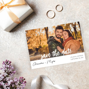 Photo & Calligraphy 4 MOD Save the Date Invitation