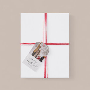 Photo Calligraphy Merry Christmas Gift Tags