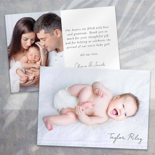 Photo Calligraphy Name Birth Stats New Baby Announcement (Creator Uploaded)
