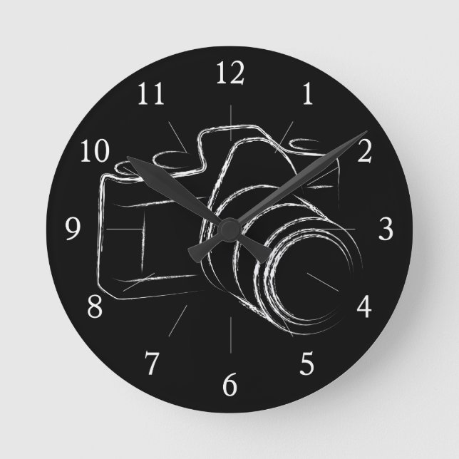 Photo Camera Round Clock (Front)