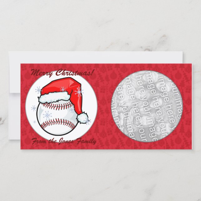 Photo Card - Christmas Baseball (Front)