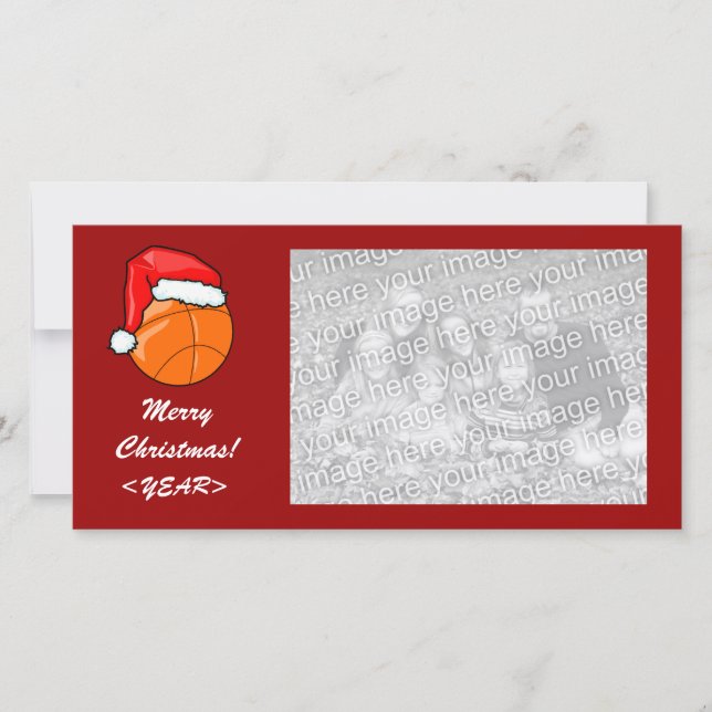 Photo Card - Christmas Basketball (Front)