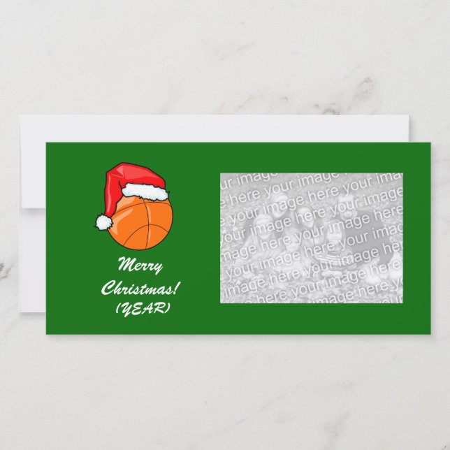 Photo Card - Christmas Basketball (Front)
