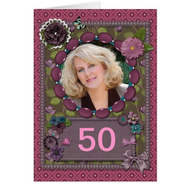 Photo card for a birthday for any age (Front)