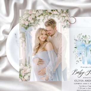 Photo Card for Vellum Baby Shower Invitation