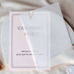 Photo Card For Vellum or Acrylic Invitations