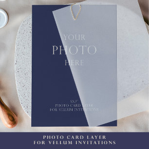 Photo Card for Vellum Wedding Invitations