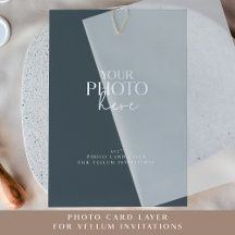 Photo Card for Vellum Wedding Invitations