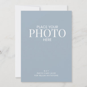Photo Card for Vellum Wedding Invitations