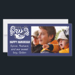 Photo Card Happy Chanukah "Blackboard Doves"<br><div class="desc">Photo Card Happy Chanukah "Blackboard Doves" Personalise by adding your own photo and replacing text with your own. Customise text with your favourite font style, size, and colour. Size: 8" x 4" Share your special moments with loved ones everywhere by creating a photo card from scratch or customising any existing...</div>