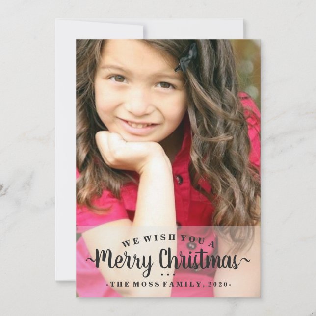 Photo Card  - We Wish You A Merry Christmas (Front)