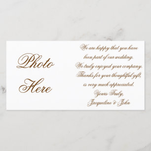 Photo Card ~ Wedding Thank You Picture Bridal