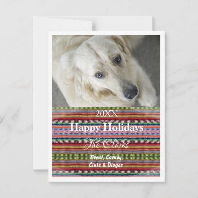 Photo Card with Knit Design - HAMbyWG (Front)