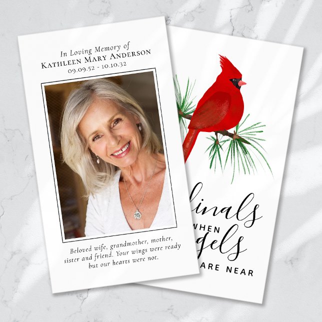 Photo Cardinal Memorial Card (Creator Uploaded)