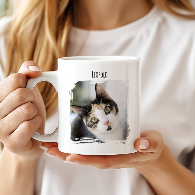 Photo Cat Pet Mug with Name (Creator Uploaded)