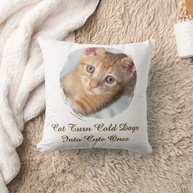 Photo Cat  Text, Replaceable, Funny Cushion (Blanket)