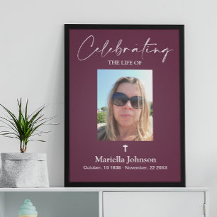Photo Celebrating the life Funeral Poster