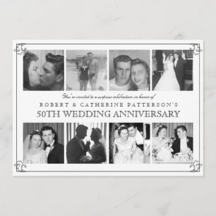 Photo Celebration 50th Wedding Anniversary Invitation