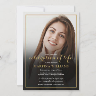 Photo Celebration of Life Funeral Invitation