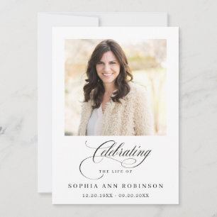 Photo Celebration of Life Funeral Memorial Card