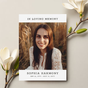 Photo Celebration of Life Memorial Funeral Invitation