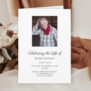 Photo Celebration of Life Memorial Funeral  Programme