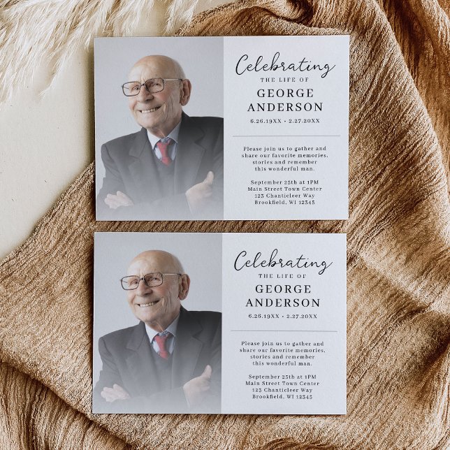 Photo Celebration of Life Memorial Invitation (Creator Uploaded)