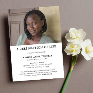 Photo Celebration of Life Memorial Invitation
