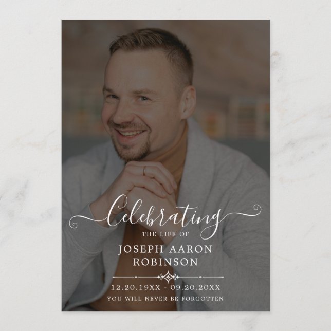 Photo Celebration of Life Order of Service  Programme (Front)