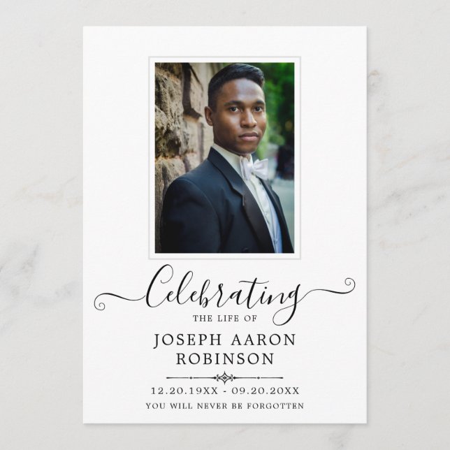 Photo Celebration of Life Order of Service Programme (Front)