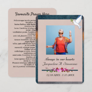 Photo Celebration of Life Service Prayer Card