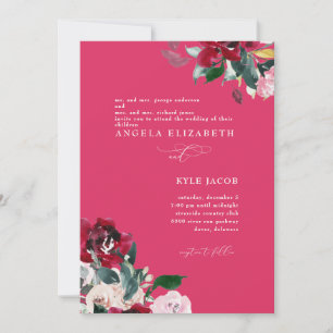 Photo Cerize Floral Elegant Wedding Invitation