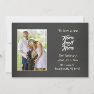 Photo Chalkboard We Have Moved  Invitation