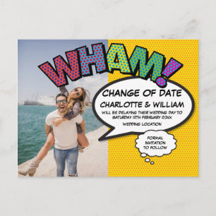 Photo Change of Date Fun Modern Comic Postcard