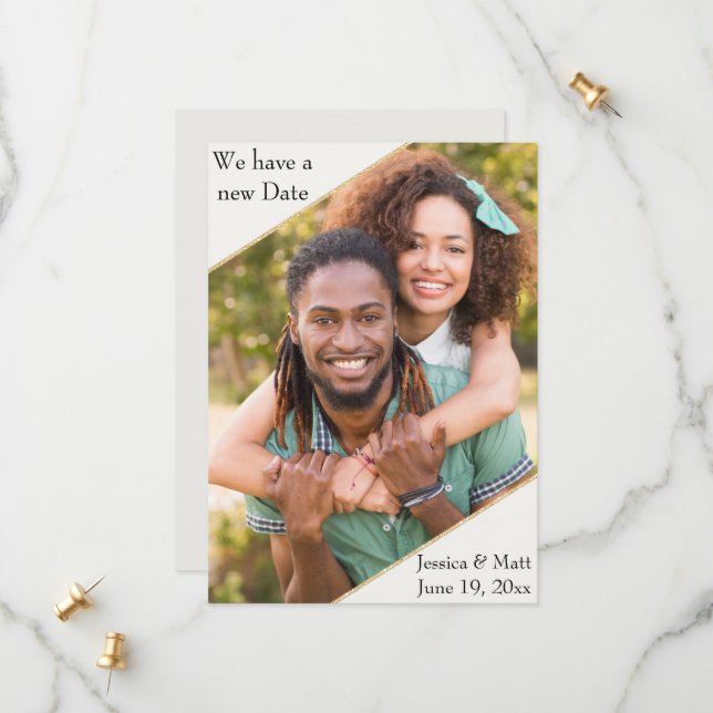 Photo Change The Date Card (Front/Back In Situ)