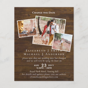 PHOTO Change the Date Plans Postponement ANY Event