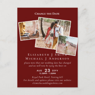 PHOTO Change the Date Plans Postponement ANY Event Postcard