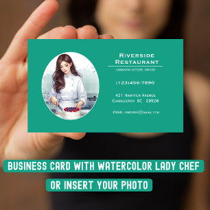 Photo Chef Lady Business Cards