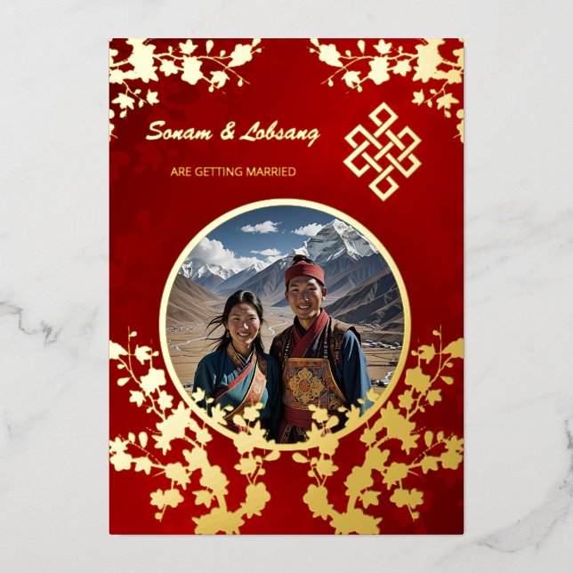 Photo Cherry Blossom Tibetan Wedding (Front)