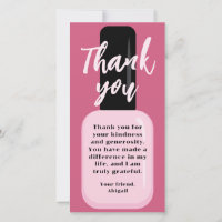 Photo Chic Trendy Modern Pink Nail Polish