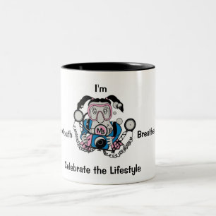 Photo Chick Diver Two-Tone Coffee Mug