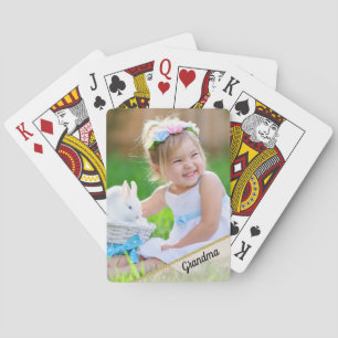 Photo Child Playing Cards for Grandma