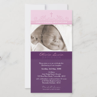 PHOTO CHRISTENING INVITATIONS :: elegant 4