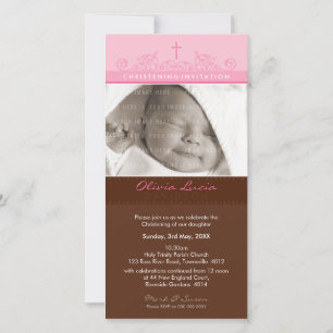 PHOTO CHRISTENING INVITATIONS :: elegant 7