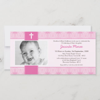 PHOTO CHRISTENING INVITATIONS :: pretty 2L