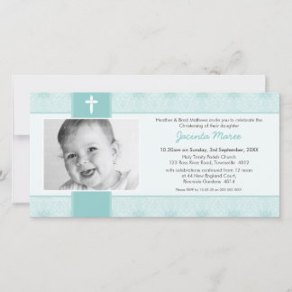 PHOTO CHRISTENING INVITATIONS :: pretty 6L