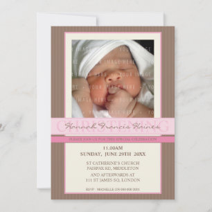 PHOTO CHRISTENING INVITES :: elegance 2P